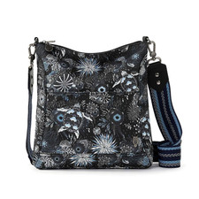 Sakroots Women's Lucia Crossbody Gray Multi Floral Antique Silver