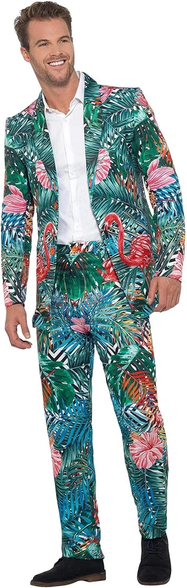Swing Op De Dansvloer In Stijl Heren Disco Kostuum Met Zestiger Jaren Mandela Print  Colbert En Broek Met Uitlopende Pijpen Original 1