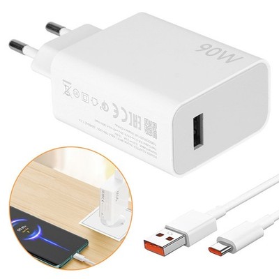 90W Ladegerät für Xiaomi Handy Schnellladegerät Schnellladekabel Power Adapter