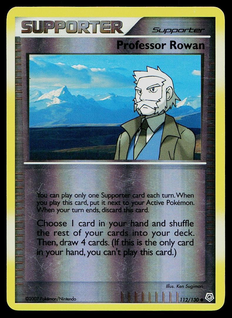 Pokemon Card Diamond & Pearl Professor Rowan 112/130 Uncommon Reverse Holo
