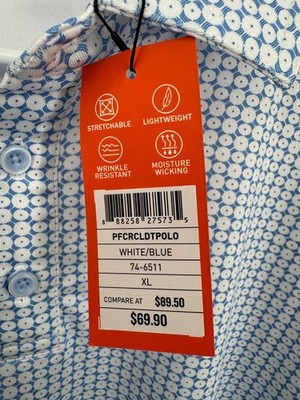 NWT Johnston & Murphy Performance Pfcrcldt Polo Shirt Mens XL
