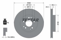 2X Textar Bremsscheibe 92057300 FüR MERCEDES-BENZ