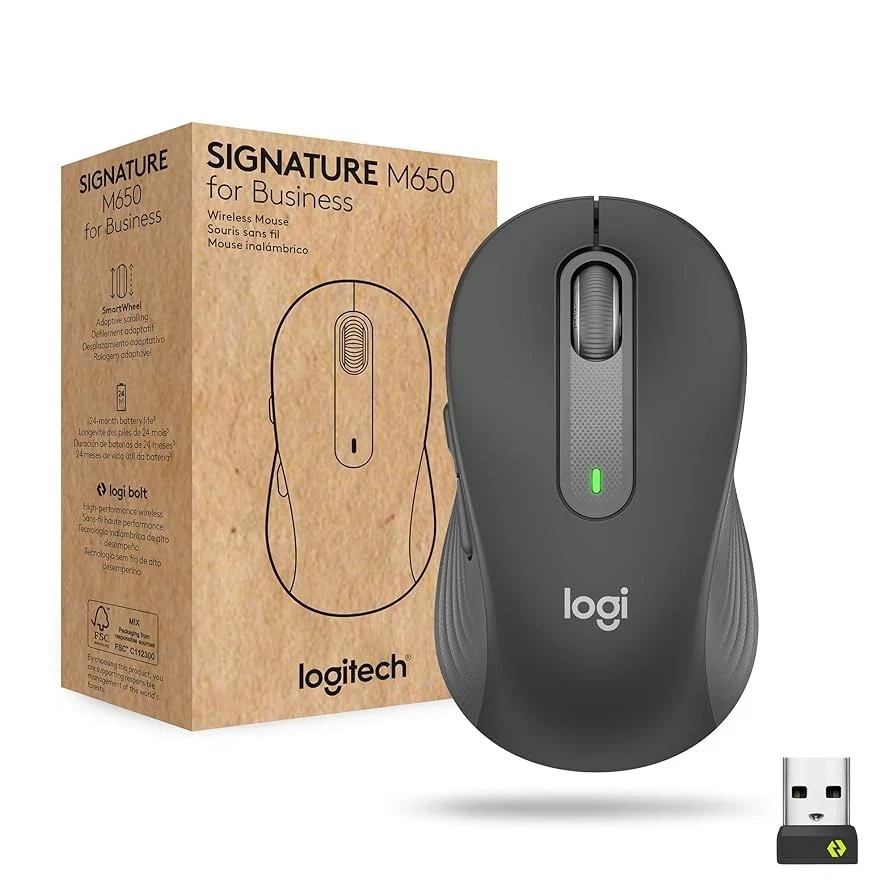 Logitech Signature M650 L Wireless Mouse For Business Right Hand - Graphite - Image 2 of 4