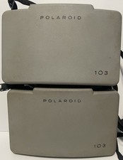 2 Polaroid Land Camera Automatic 103 Instant Film Camera Case Untested Vintage