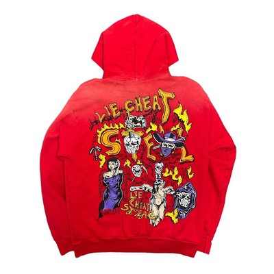 Warren Lotas Lie Cheat Steal Hooded Sweatshirt Red