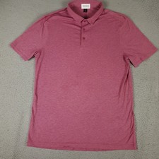 Lululemon Polo Shirt Mens Size XL Red Merlot Stretch Golf Short Sleeve 