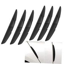6 Pcs Silicone Car Door Edge Guards Universal Car Bumper Body Protector Black