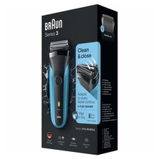 Braun Series 3 Clean & Close | Model 310s Wet & Dry Electric Shaver - Black/Blue