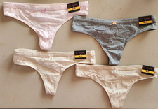 4 Pack of No Boundaries Size M 6 Cotton Thongs New With Tag