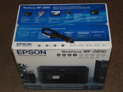 NEW Sealed Epson WorkForce WF-2850 Wireless All-In-One Inkjet Printer +USB Cable
