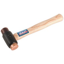Image of Sealey Copper/Rawhide Faced Hammer 1.5lb Hickory Shaft
