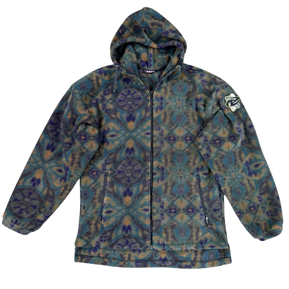 RARO Vintage Burton Snowboards Polar Para Hombre Mediano EE. UU. 90s Ropa de Surf Cremallera Completa Foto 2 de 4