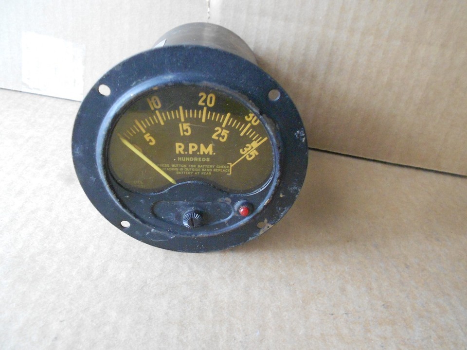 Sun Electric Instruments Sun Electric Tachometer 0-3,500 RPM for Parts or Restore Original Gauge ...