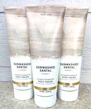 3 Bath  Body Works SUNWASHED SANTAL Body Cream 8oz LOT/SET of 3