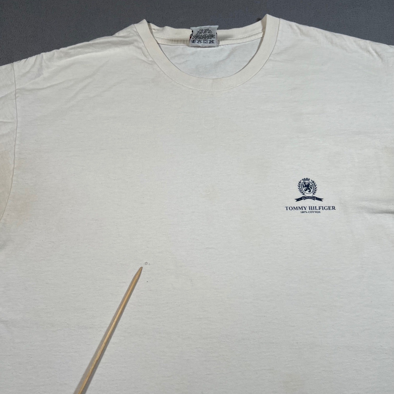 Vintage Tommy Hilfiger T Shirt Mens XL Crest Logo Made In USA Classic thumbnail 6