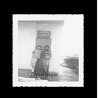 Two Women under Cocktail Lounge Neon Sign Square 1950s Vintage Original Photo