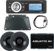 AQUATIC AV Fits RG200 Sports Kit For Harley 1998-2013 With 2-Channel Amp &
