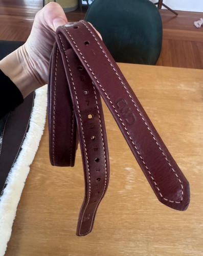 CWD Nylon Lined Calfskin Stirrup Leathers - 145 CM / 54" - 2024 - MINT!
