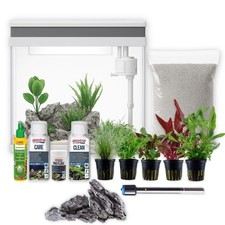 HNE-380 Nano Aquarium inkl. Dekoration Komplettaquarium 26L Filteranlage LED