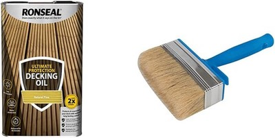 5L Ronseal Ultimate Protection Terrassenöl Natur Kiefer plus Holzblock