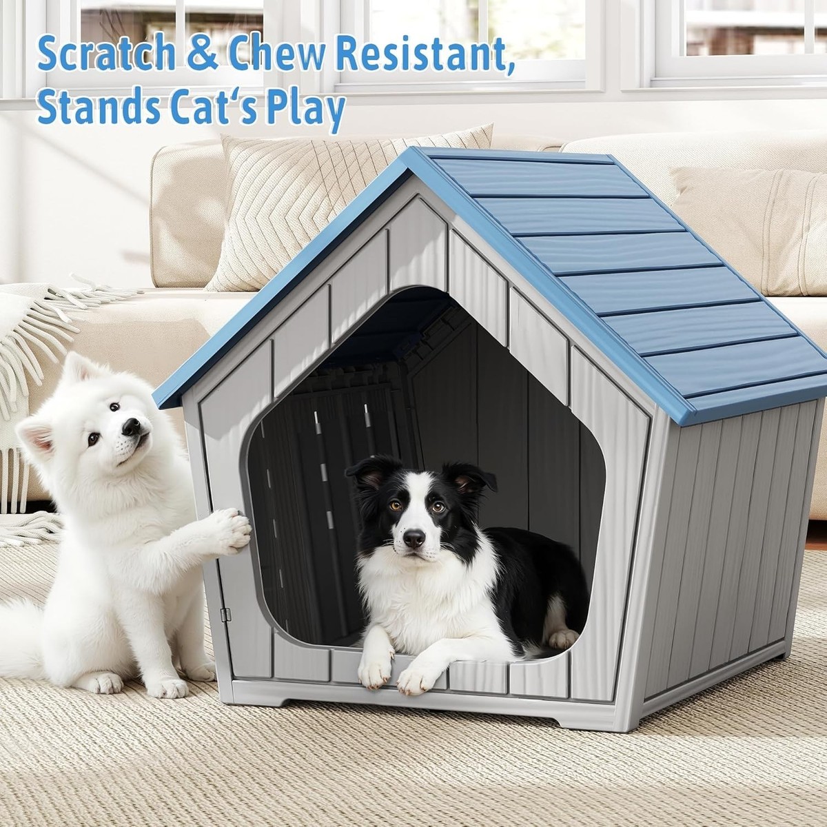 Modern Indoor/Outdoor Dog House with Ventilation - 23.43x22.44x22
