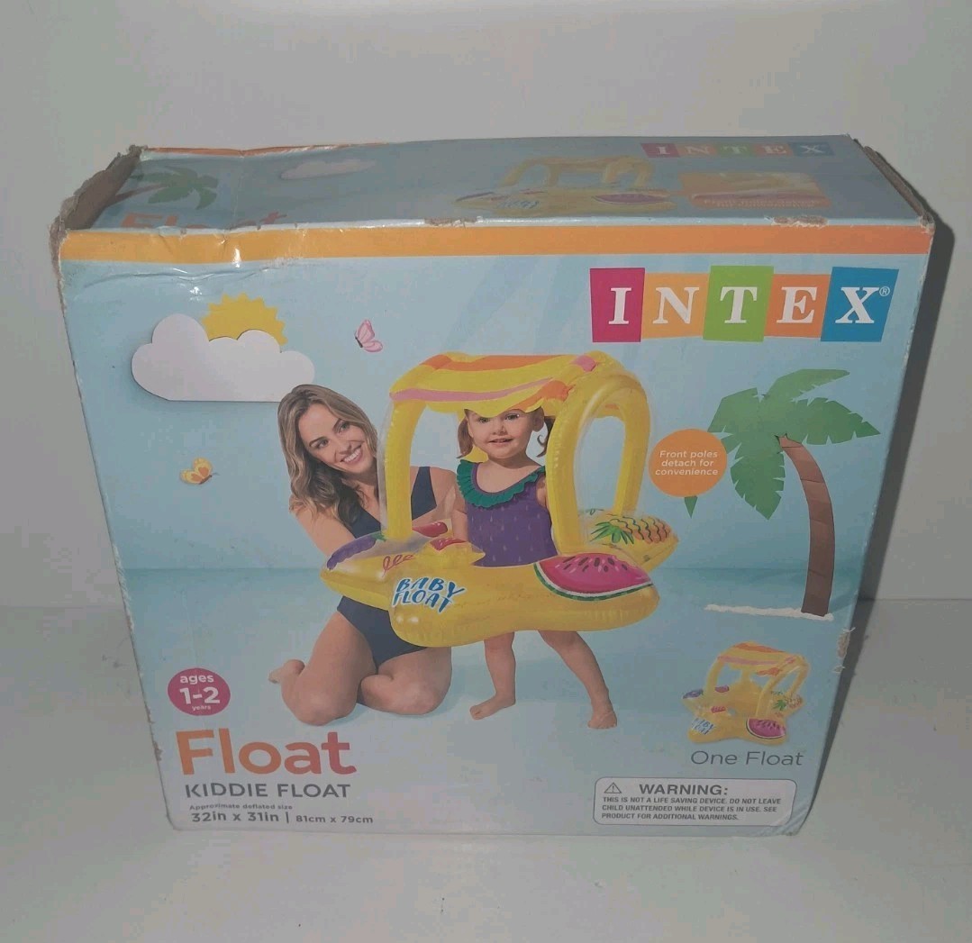 New! Intex Kiddie/Baby Inflatable Yelloe Pool Float - Sun Bl