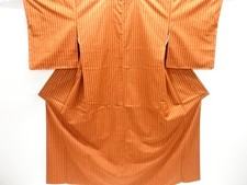 7649178: JAPANESE KIMONO / TSUMUGI / UNUSED / WOVEN STRIPE