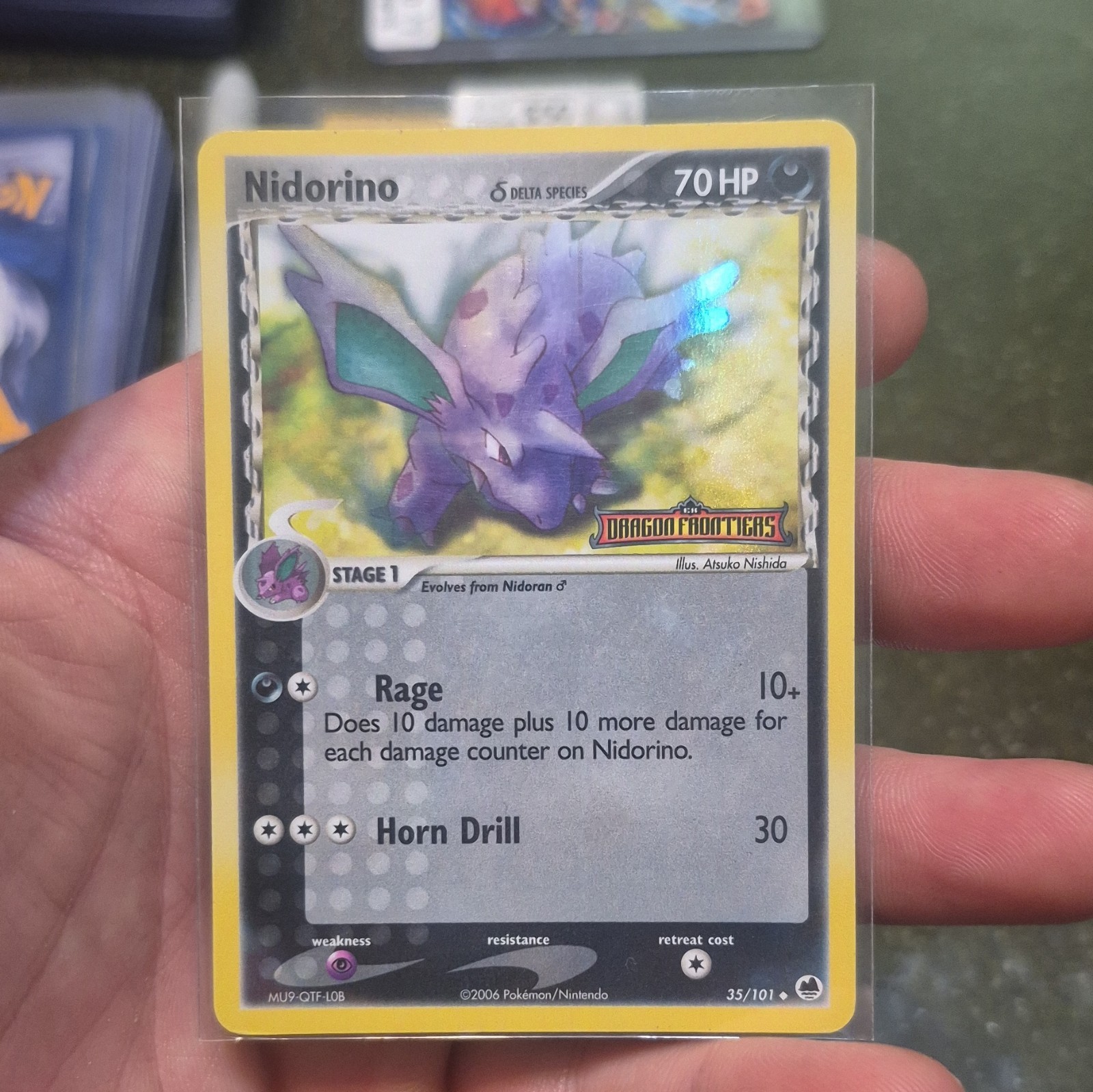 Pokemon TCG Nidorino Delta Species Dragon Frontiers Reverse Holo 35/101 EN