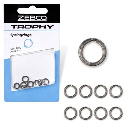 Zebco Trophy Sprengring Kunstköder Splitring Sprengringe 6 - 16 kg 10 Stück 