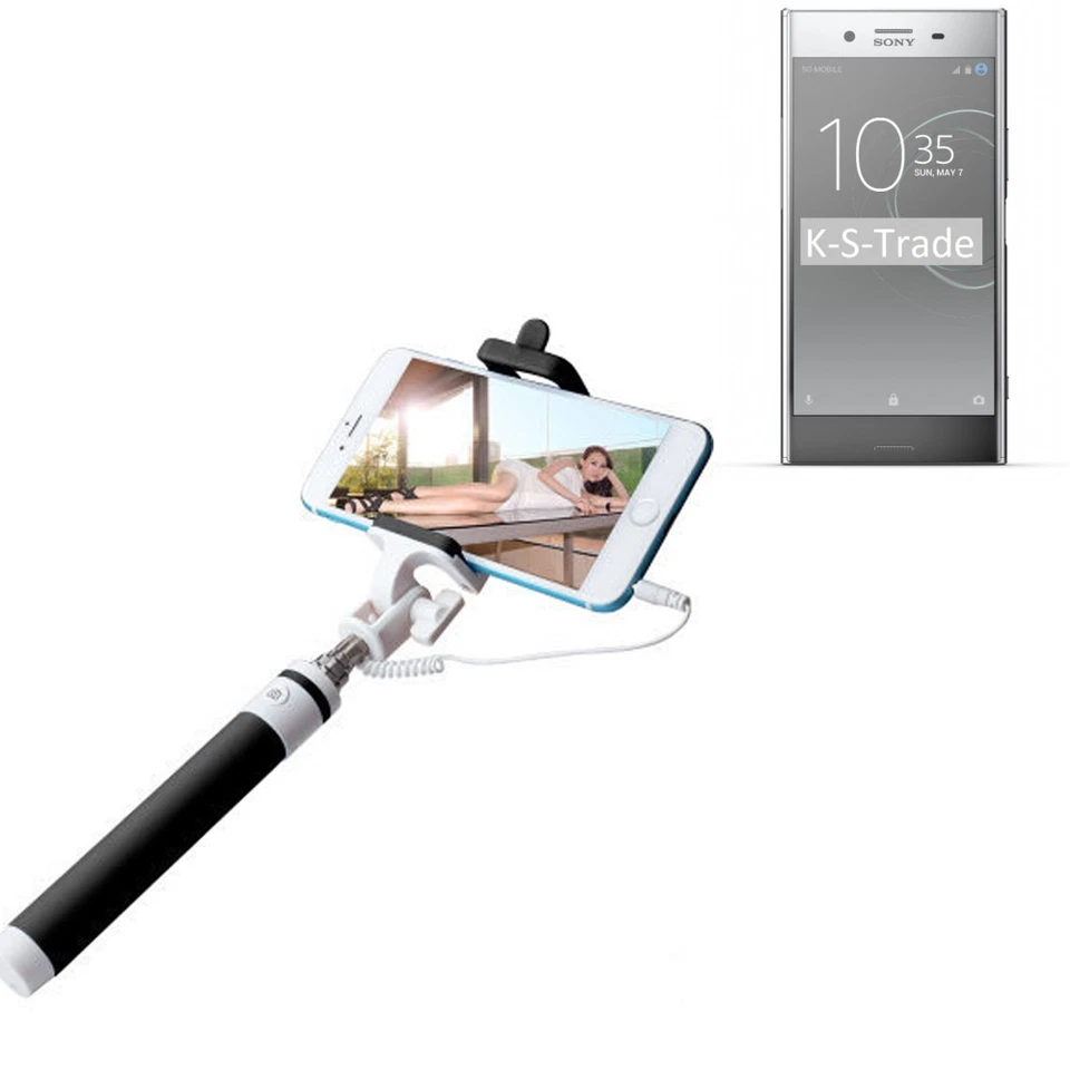 Selfie bâton / Selfie-Stick pour Sony Xperia XZ Premium, noir Manfrotto, perche - Photo 1/4
