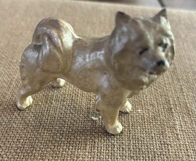 Vintage Chow Chow Metal Figurine Dog 2.25 