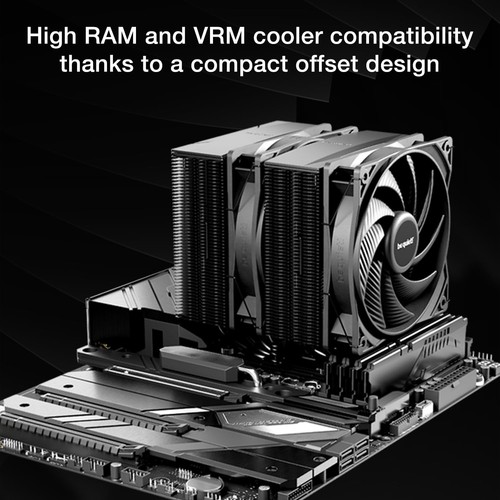 be quiet! Pure Rock Pro 3 Silver air cooler, impressively high cooling capacity, - Photo 2/7