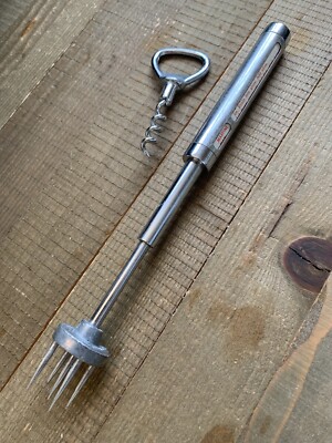 Vintage ''Chip Chop'' Bottle Opener Corkscrew Dial Drink Recipe Ice Crusher 1940s