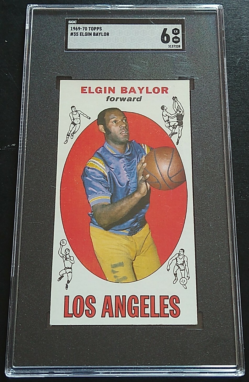1969-70 Topps #35 Elgin Baylor SGC 6 EX-NM Los Angeles Lakers HOF