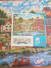 Master Pieces Puzzle Heartland Collection  Swan Pond  550 Pieces COMPLETE