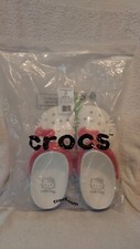 Crocs Hello Kitty Classic Clogs Women Sz 9 / Men Sz 7 White, Red, Blue New
