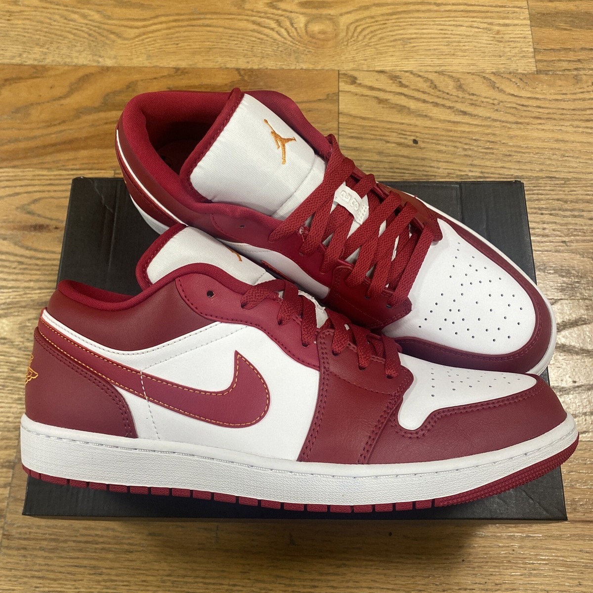 Jordan Low Cardinal Red/Light Curry-White Men's 12 US (New/DS