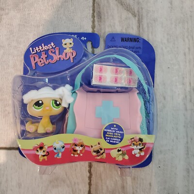 Littlest Pet Shop LPS #94 Injured Kitten with Rare Pink Blue Bag BNIB ...