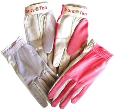 4 Sure Tan Cabretta Leder Sonne Golfhandschuh 3 Größen Damen Small Medium Through
