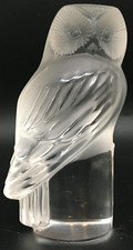 Lalique Owl Chouette HIBOU Paperweight Statue Figurine