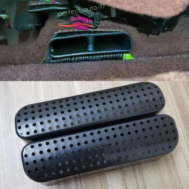 For Lincoln Navigator 2018-2024 ABS Black Seat L&R Air Vent Dust Cover Trim 2pcs