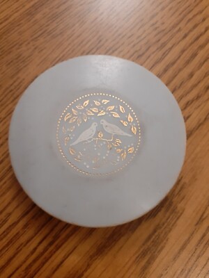 Vtg Revlon Natural Wonder Blue Compact Case Doves Medicated Cake Make-up