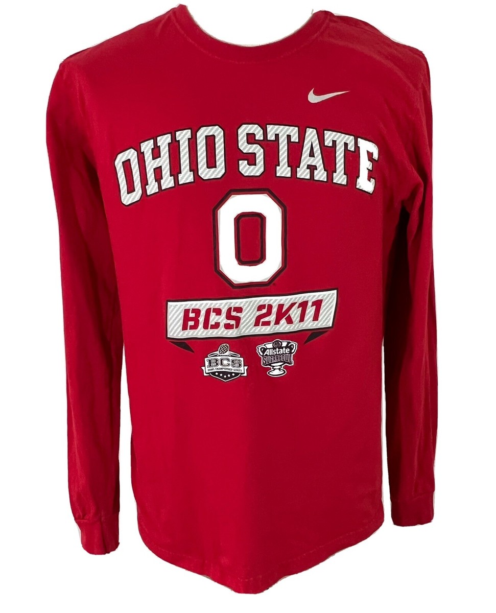 Nike OHIO STATE UNIVERSITY BCS2K11 SUGAR BOWL Red L/S T-shirt