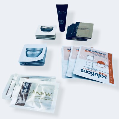Avon Anew Sample Lot of 36 Ultimate Clinical Alternative Genics Am/Pm Solutions