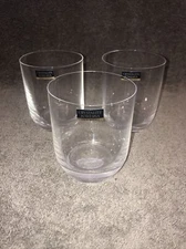 Crystalite Bohemia Czech Republic Whiskey Glasses Tumblers Set Of 3
