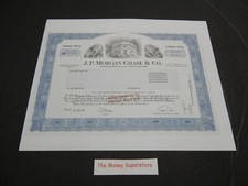 JP Morgan Chase Bank III stock certificate COPY of original document item # 7.