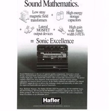 1991 Hafler Stereo Components Hi-Fi Vintage Print Ad
