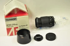 Tamron 80-210mm f4.5-5.6 Pentax PKA auto focus lens w/accessories. New