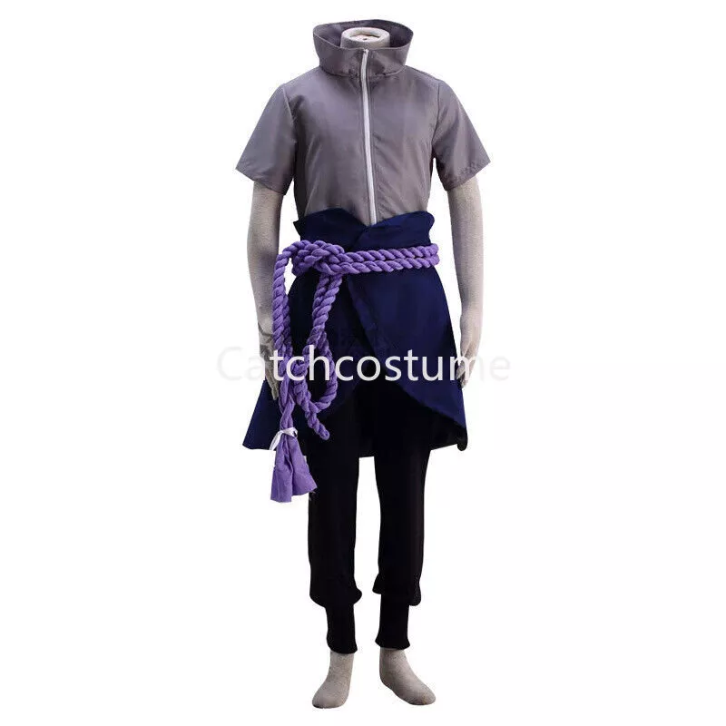 Compre Conjunto completo de fantasia de cosplay de uchiha sasuke