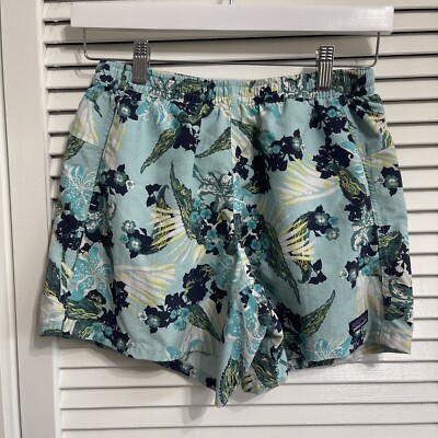 Patagonia Women's 2.5'' Barely Baggies Multifunction Shorts Blue Floral S
